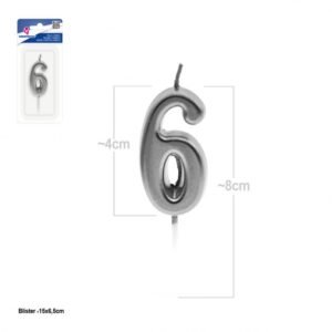 VELA DE CUMPLEAÑOS NÚMERO 6