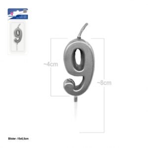 VELA DE CUMPLEAÑOS NÚMERO 9